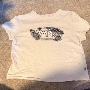 Vans Cream T-Shirt with Black Graphic